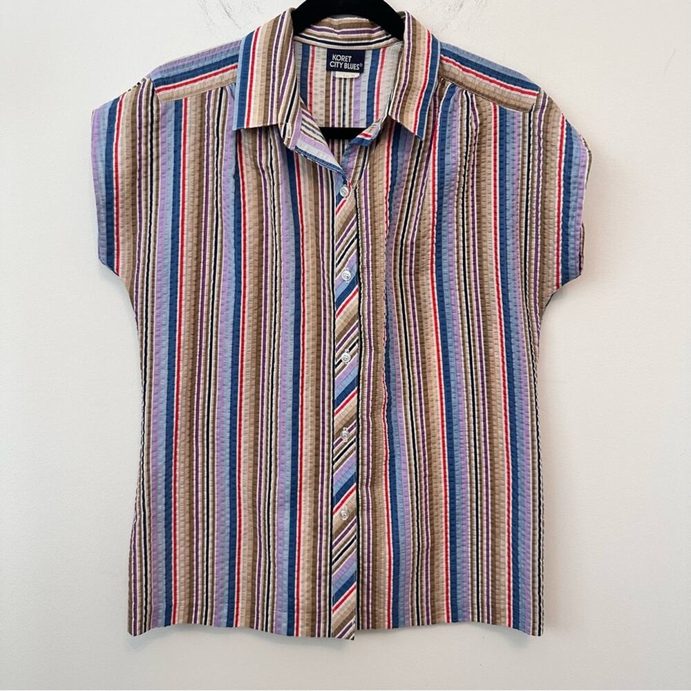 Koret Women’s Vintage Striped Button Down Shirt Size 10 Union Made